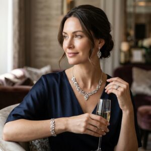 Elegant Sterling Silver Jewelry Set